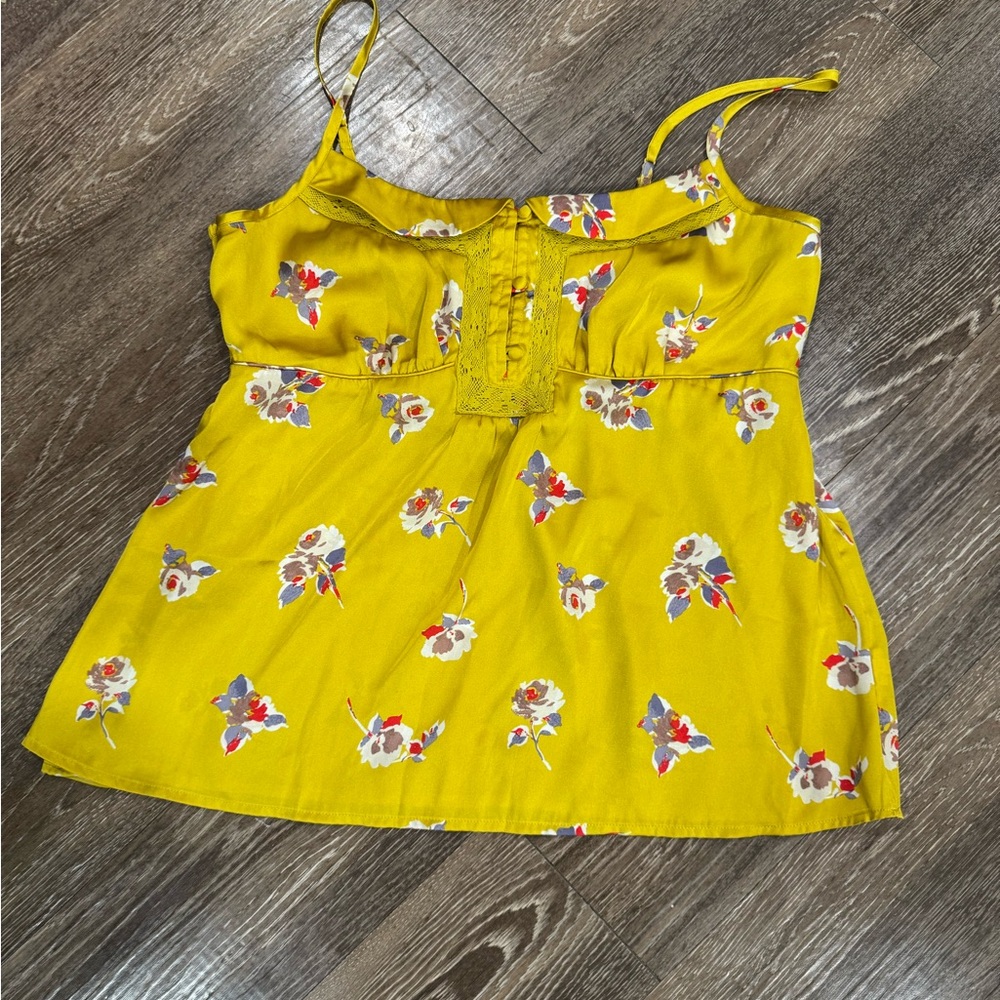 American Eagle Outfitters Yellow Floral Camisole